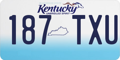 KY license plate 187TXU