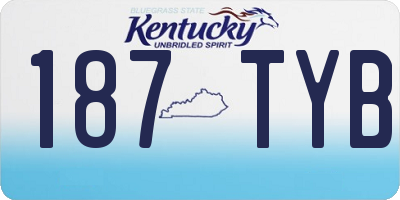 KY license plate 187TYB