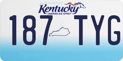 KY license plate 187TYG