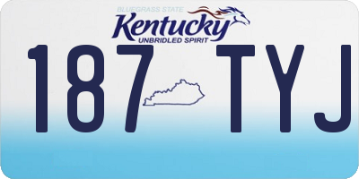 KY license plate 187TYJ