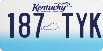 KY license plate 187TYK