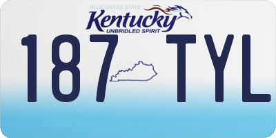 KY license plate 187TYL