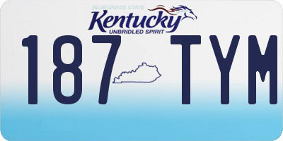KY license plate 187TYM