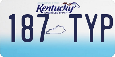 KY license plate 187TYP