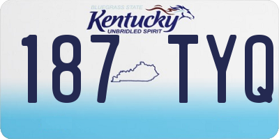 KY license plate 187TYQ