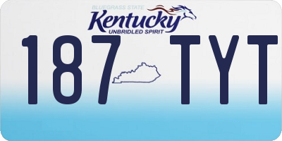 KY license plate 187TYT