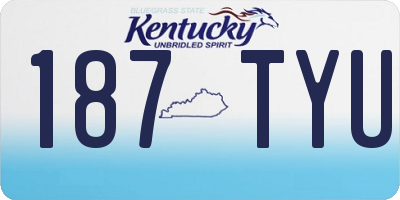 KY license plate 187TYU