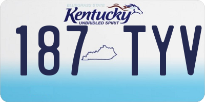 KY license plate 187TYV