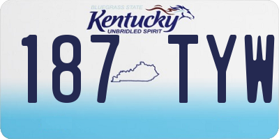 KY license plate 187TYW