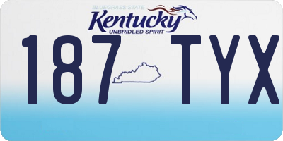 KY license plate 187TYX