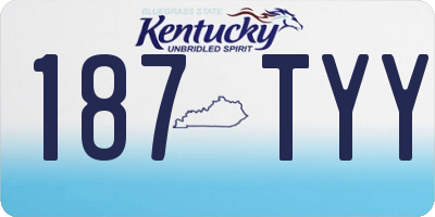 KY license plate 187TYY