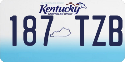 KY license plate 187TZB