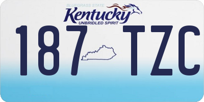 KY license plate 187TZC