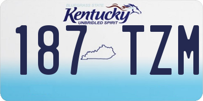 KY license plate 187TZM