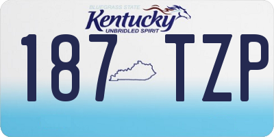 KY license plate 187TZP