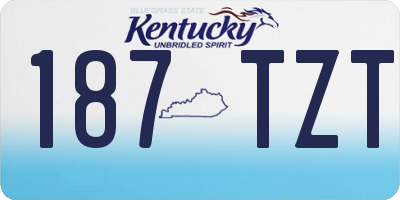 KY license plate 187TZT