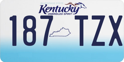 KY license plate 187TZX