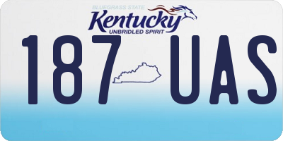 KY license plate 187UAS