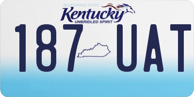 KY license plate 187UAT