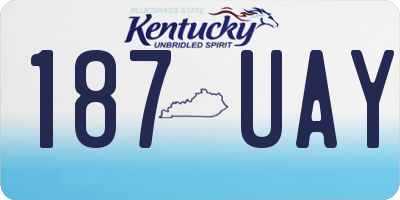 KY license plate 187UAY