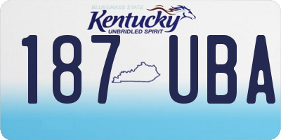KY license plate 187UBA