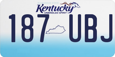 KY license plate 187UBJ
