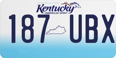 KY license plate 187UBX