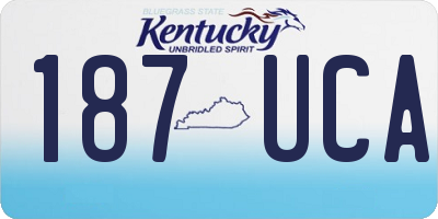 KY license plate 187UCA