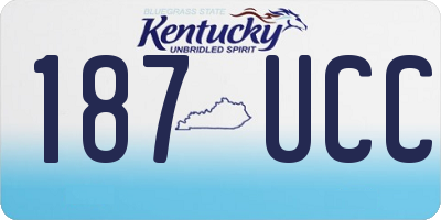 KY license plate 187UCC