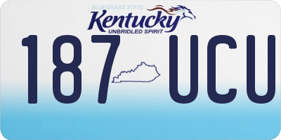 KY license plate 187UCU