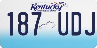 KY license plate 187UDJ