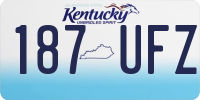 KY license plate 187UFZ