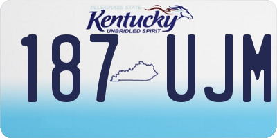 KY license plate 187UJM