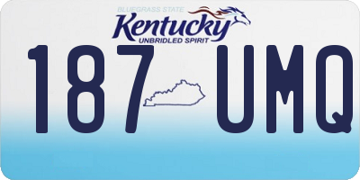 KY license plate 187UMQ