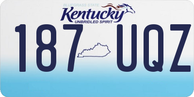 KY license plate 187UQZ