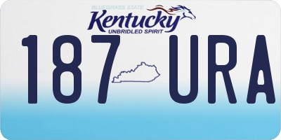 KY license plate 187URA