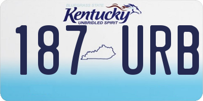 KY license plate 187URB