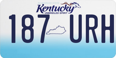 KY license plate 187URH