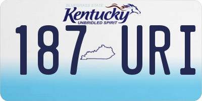 KY license plate 187URI
