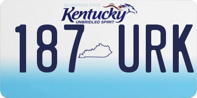 KY license plate 187URK