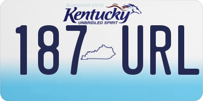 KY license plate 187URL
