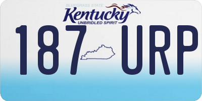 KY license plate 187URP