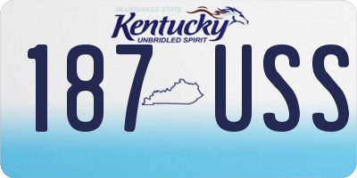 KY license plate 187USS