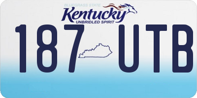 KY license plate 187UTB