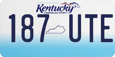 KY license plate 187UTE