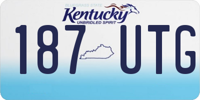 KY license plate 187UTG