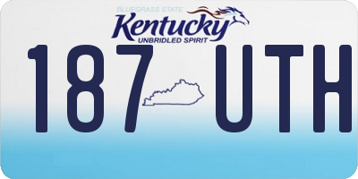 KY license plate 187UTH
