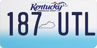 KY license plate 187UTL