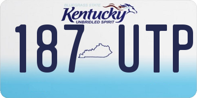 KY license plate 187UTP