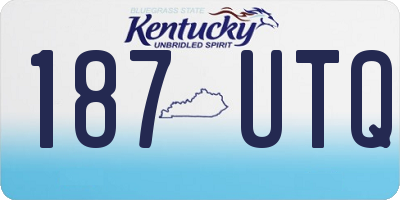 KY license plate 187UTQ